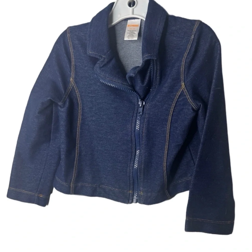 Gymboree Moto Jacket. Size 4/5. Excellent Condition. Faux Denim.